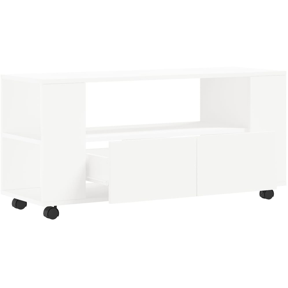 vidaXL 2 Drawer White TV Cabinet Image 5
