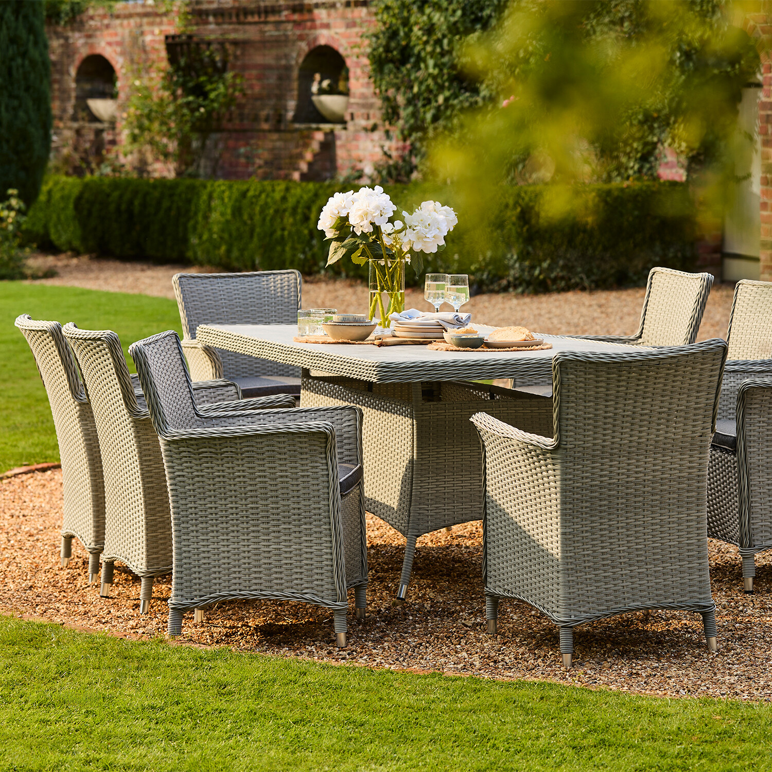 Antonia 8 Seater Garden Dining Set Grey Image