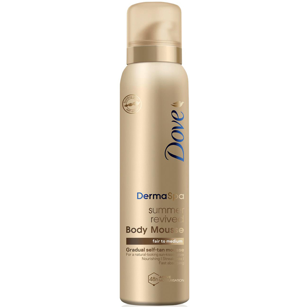 Dove Derma Spa Summer Revived Fair to Medium Skin Self Tan Body Mousse 150ml 4 Pack Image 3