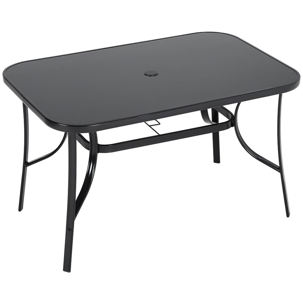 Living and Home Wicker 4 Seater Black Dining Set Image 5
