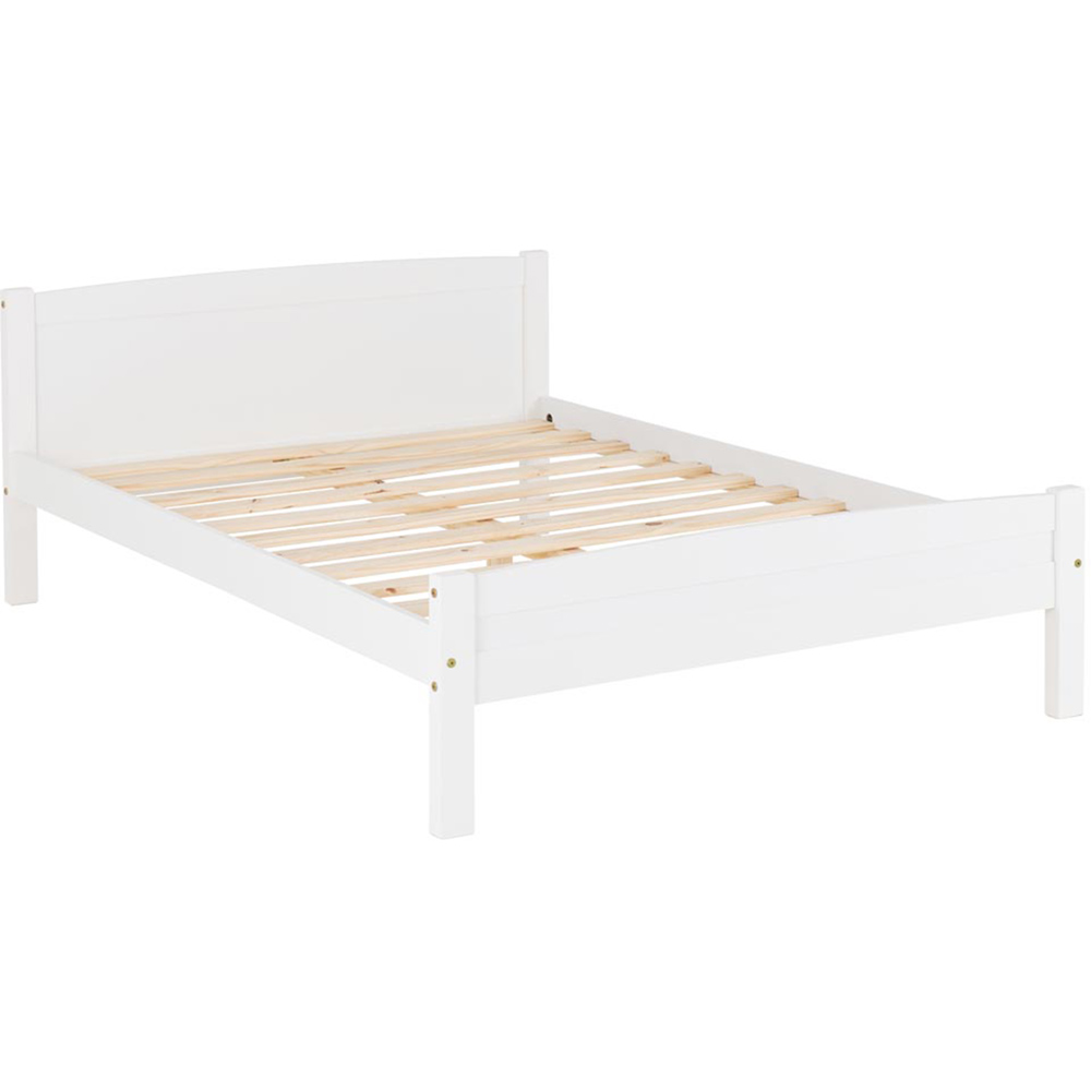 Seconique Double Amber White Bed Frame Image 2