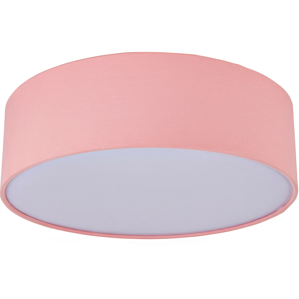 Glow Round Pink Diffused 3 Light Flush Ceiling Light Image 1