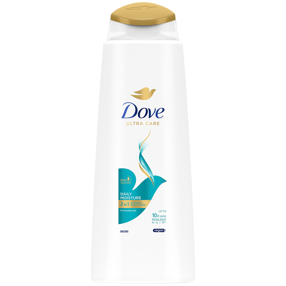Dove Nutritive Solutions Daily Moisture 2-in-1 Shampoo and Conditioner 400ml 3 Pack Image 2