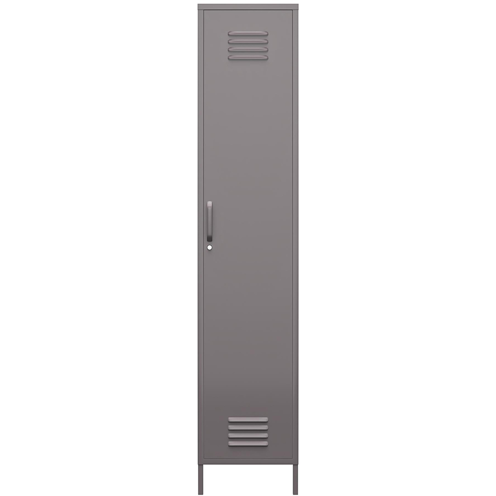 Dorel Bradford Single Door Grey Metal Locker Storage Cabinet Image 3
