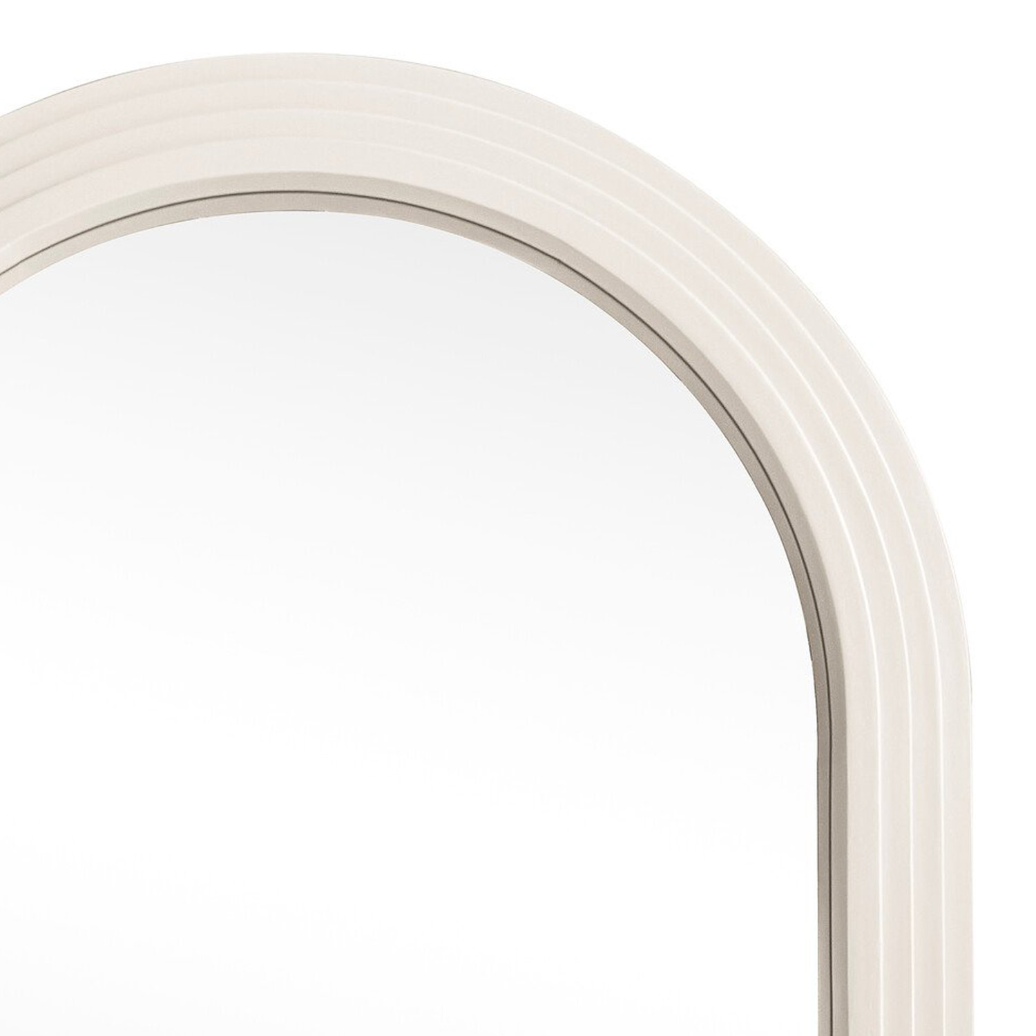 Evie Ridged Arch Lean To Mirror - Cream / 90cm Image 6