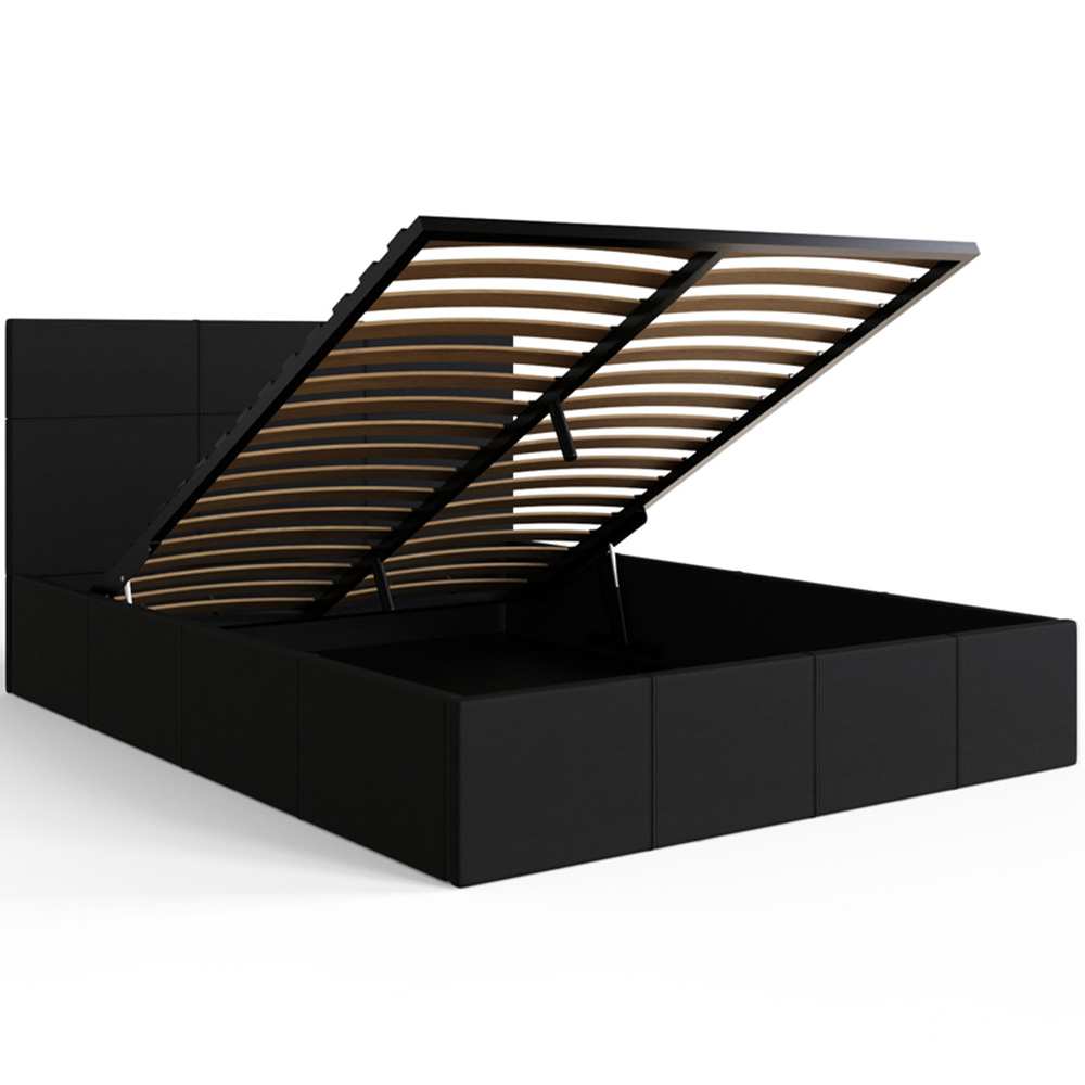 GFW Small Double Black End Lift Ottoman Bed Image 6