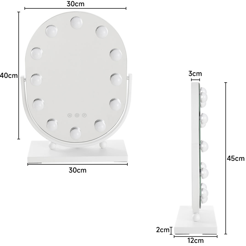 Living and Home LED Makeup Mirror 45 x 30cm Image 8