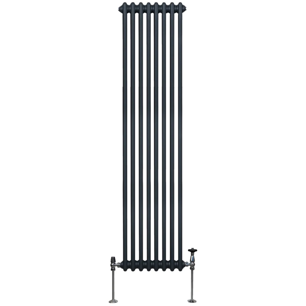 Monster Shop 4239 BTU Anthracite Grey Traditional 2 Column Radiator 1800 x 382mm Image 1