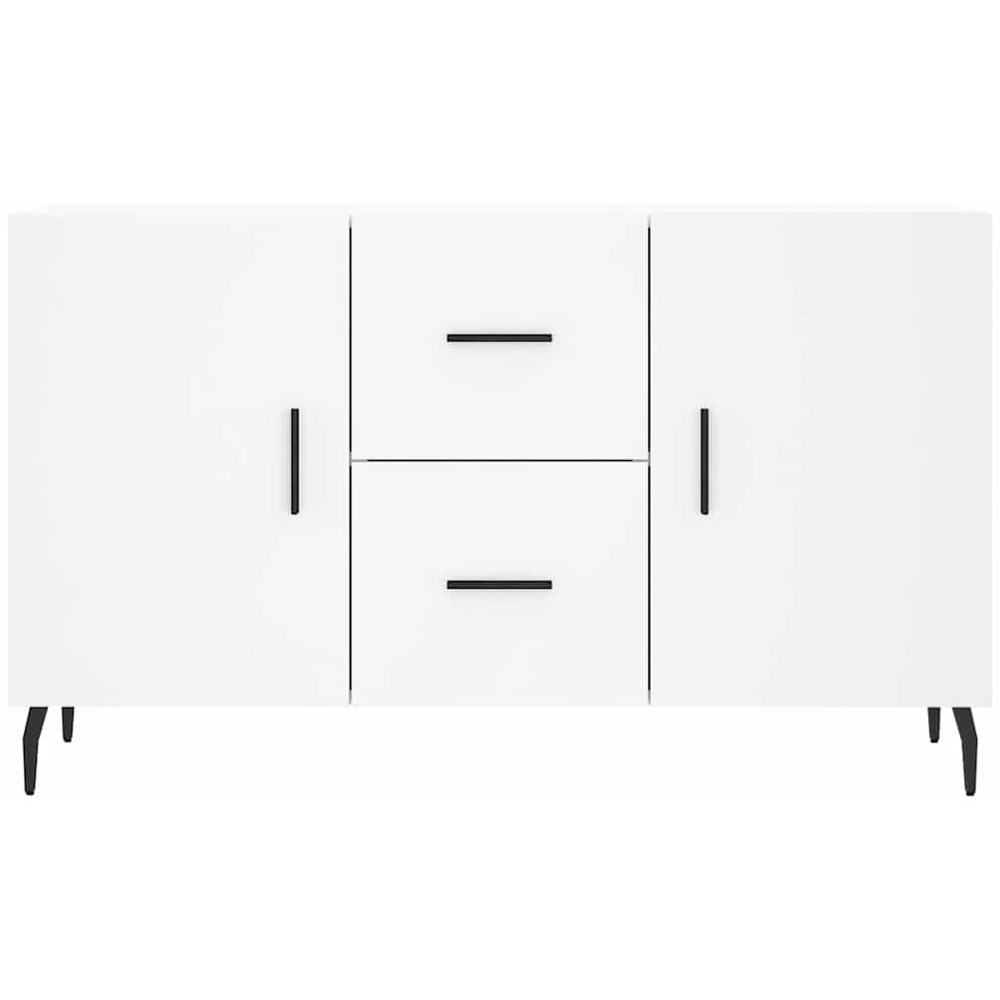 vidaXL 2 Door 2 Drawer White Sideboard Image 4