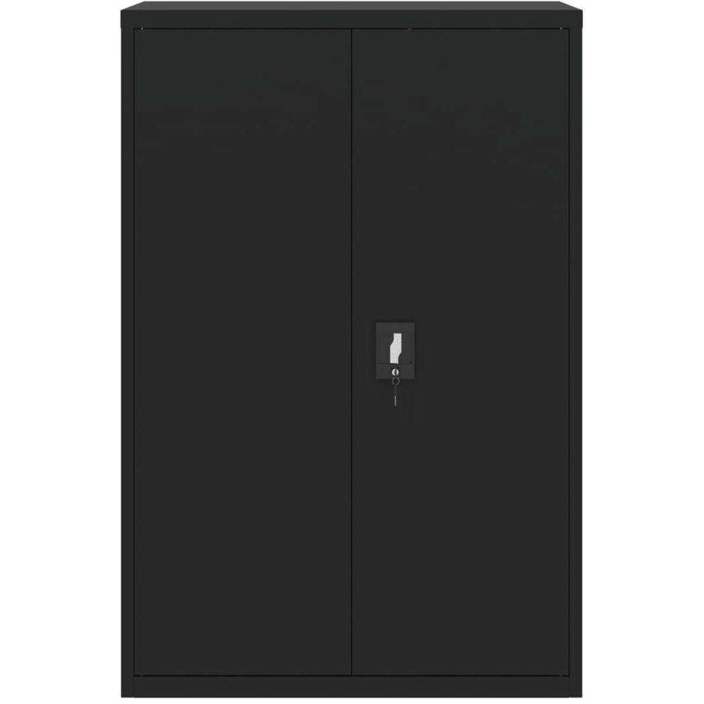 vidaXL 2 Door Black Steel File Cabinet Image 3