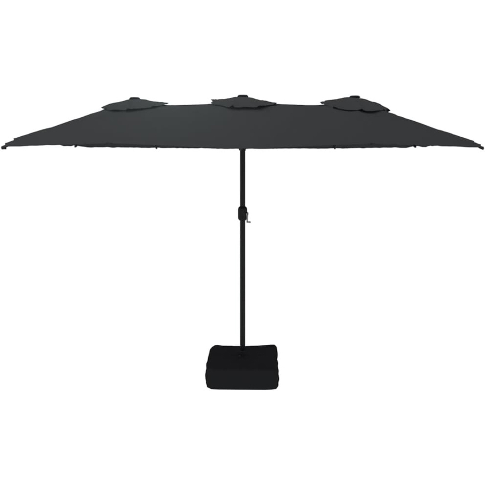 vidaXL Black LED Double Head Parasol 4.5 x 2.6m Image 3