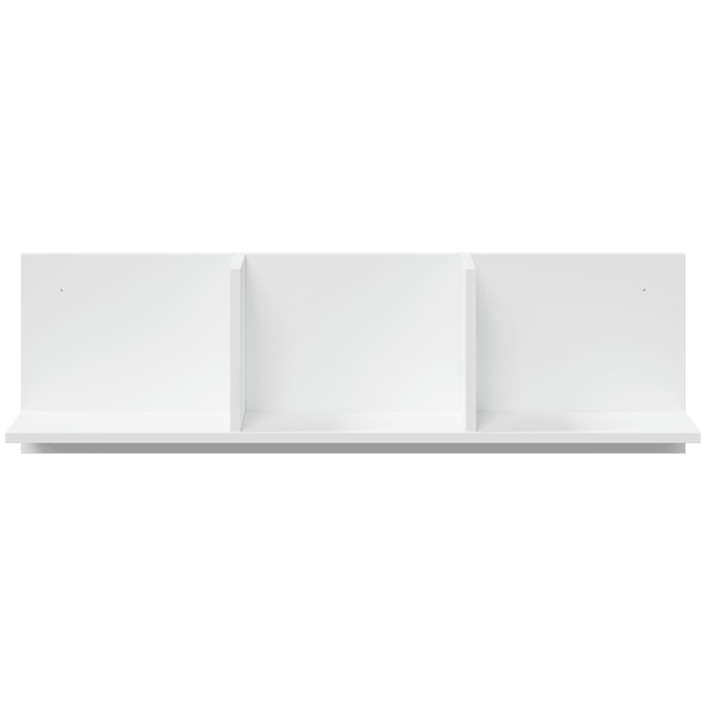 vidaXL 3 Shelf White Wall Cabinet Image 3