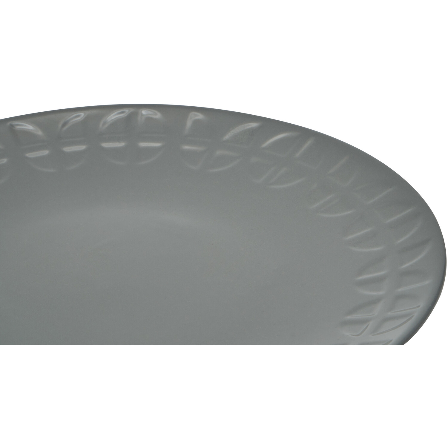 Geo Debossed Dinner Plate - Grey Image 2
