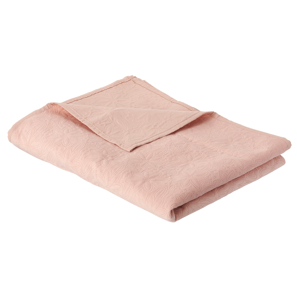 Wilko Blush Velvet Pinsonic Throw 150 x 200cm Wilko