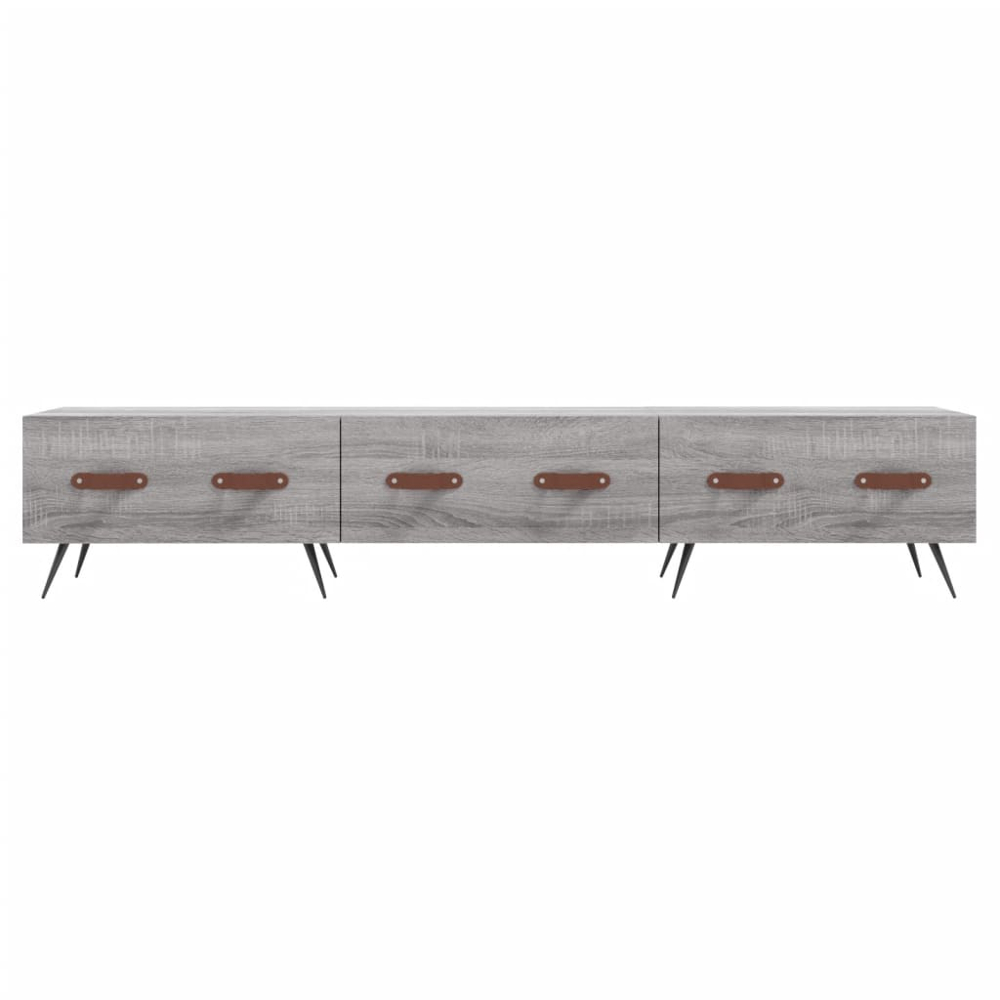 vidaXL 3 Drawer Grey Sonoma TV Cabinet Image 3