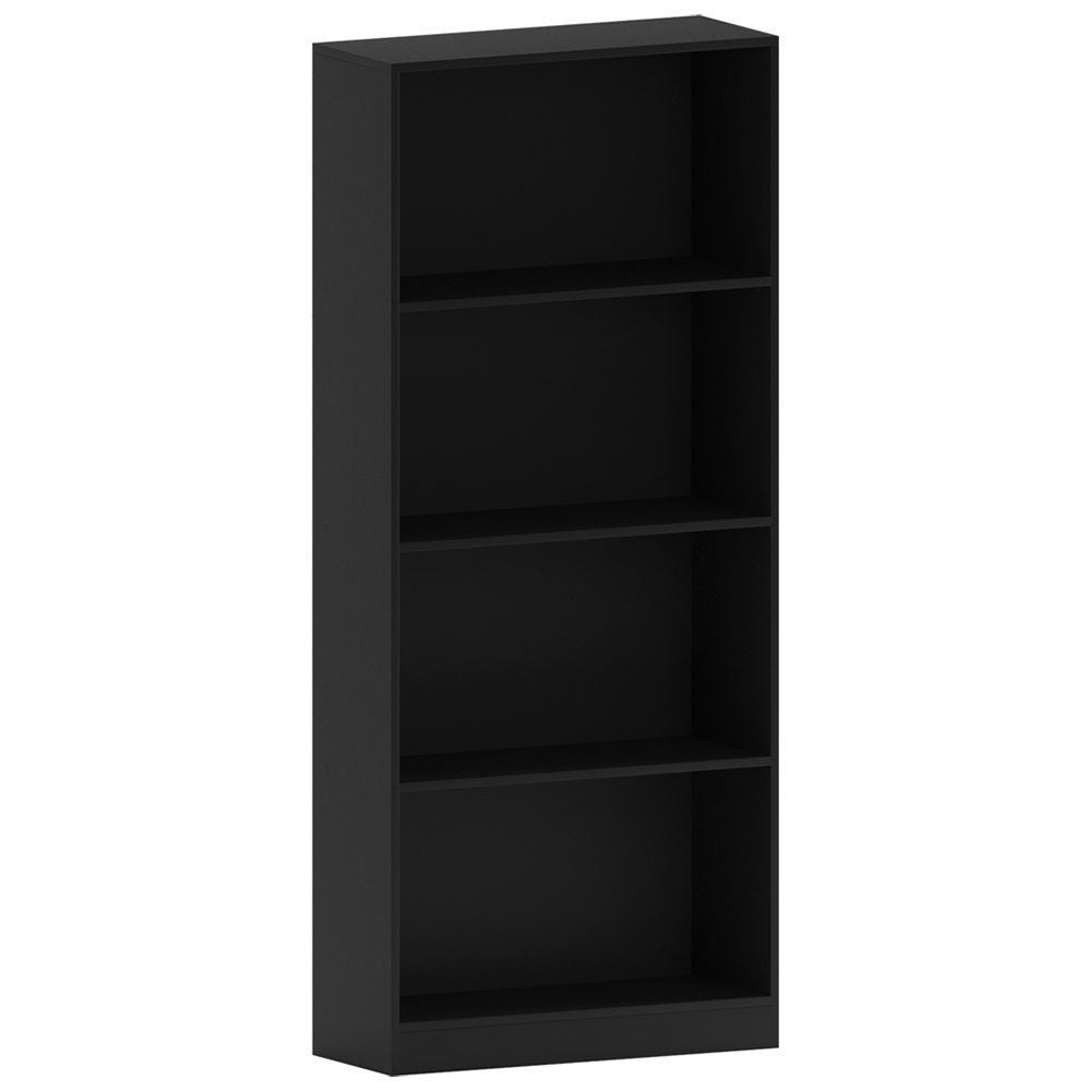 Vida Designs Cambridge 4 Shelf Black Large Bookcase Image 2