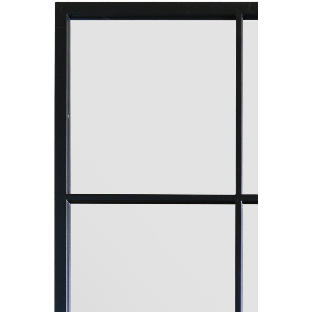 MirrorOutlet The Genestra Black Modern Window Garden Wall Mirror 174 x 85cm Image 5