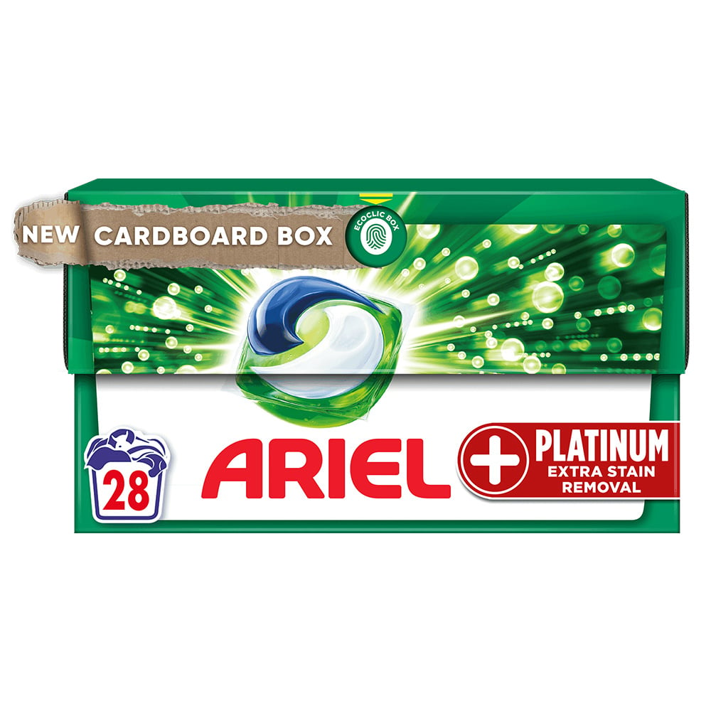 Ariel Platinum All in 1 Pods Washing Liquid Capsules 28 Washes Case of 4 Image 2