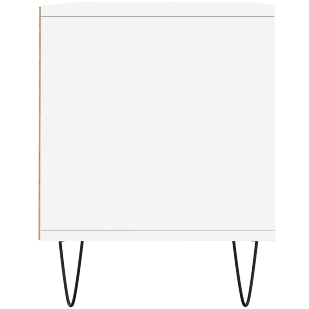 vidaXL 2 Drawer 2 Shelf White TV Cabinet Image 7
