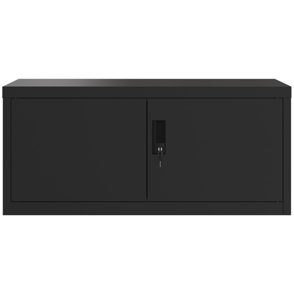vidaXL 2 Door Black Steel Filing Cabinet Set of 2 Image 4