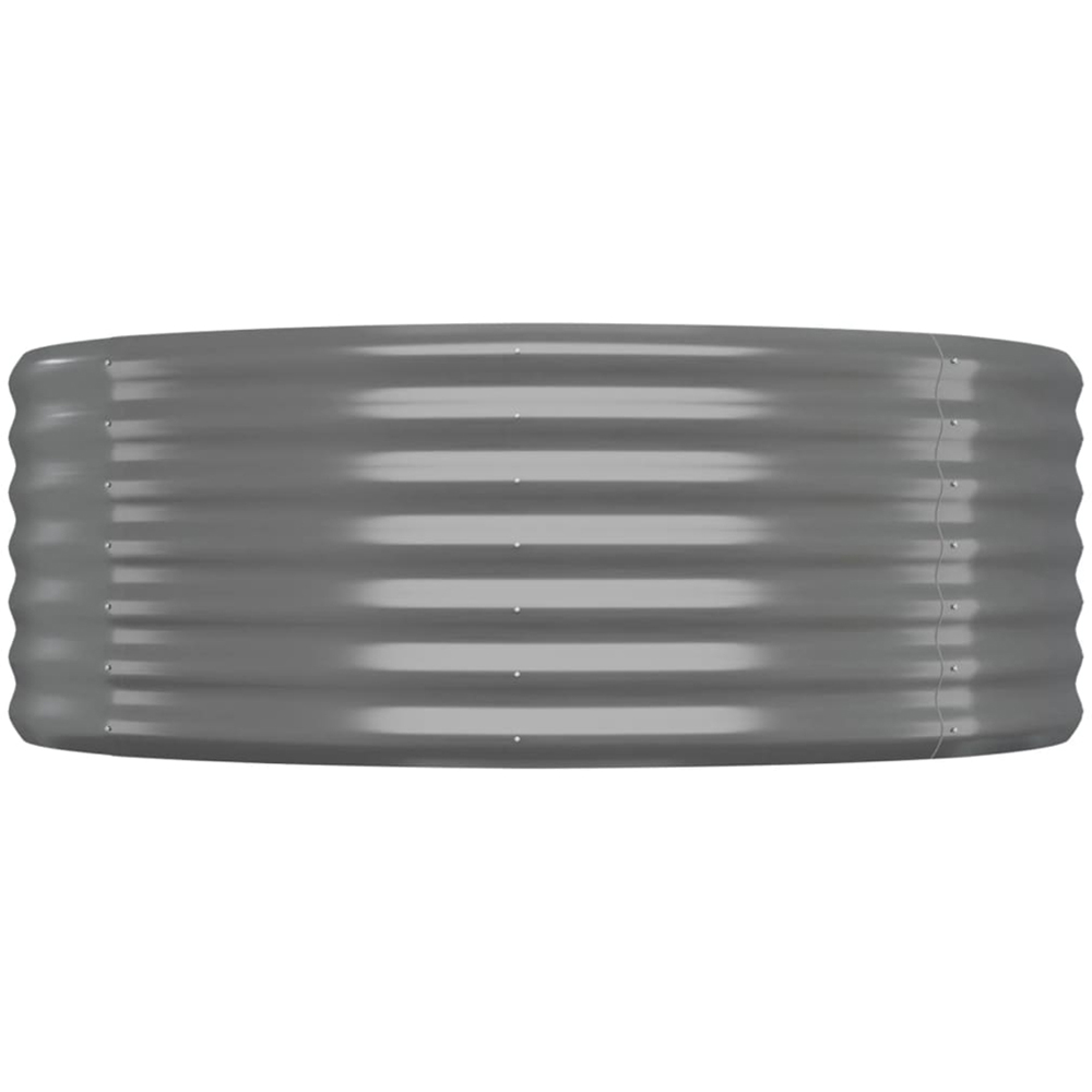 vidaXL Grey Galvanised Steel Raised Garden Bed 507 x 100 x 36cm Image 3