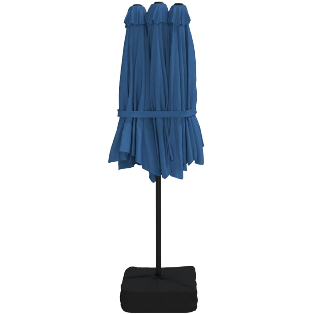 vidaXL Blue Double Head Parasol 4.5 x 2.6m Image 4