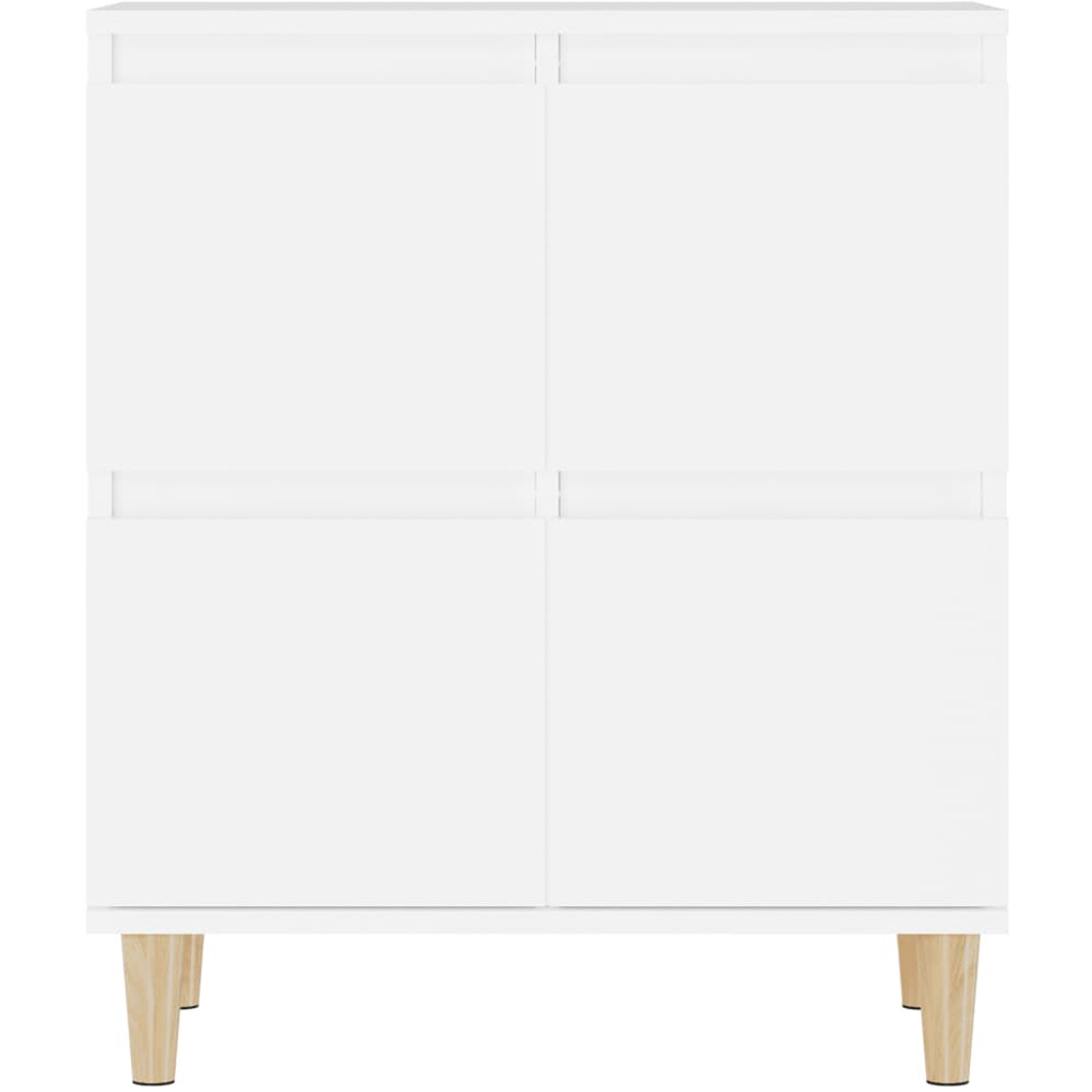 vidaXL 4 Door White Sideboard 3 Piece Image 6