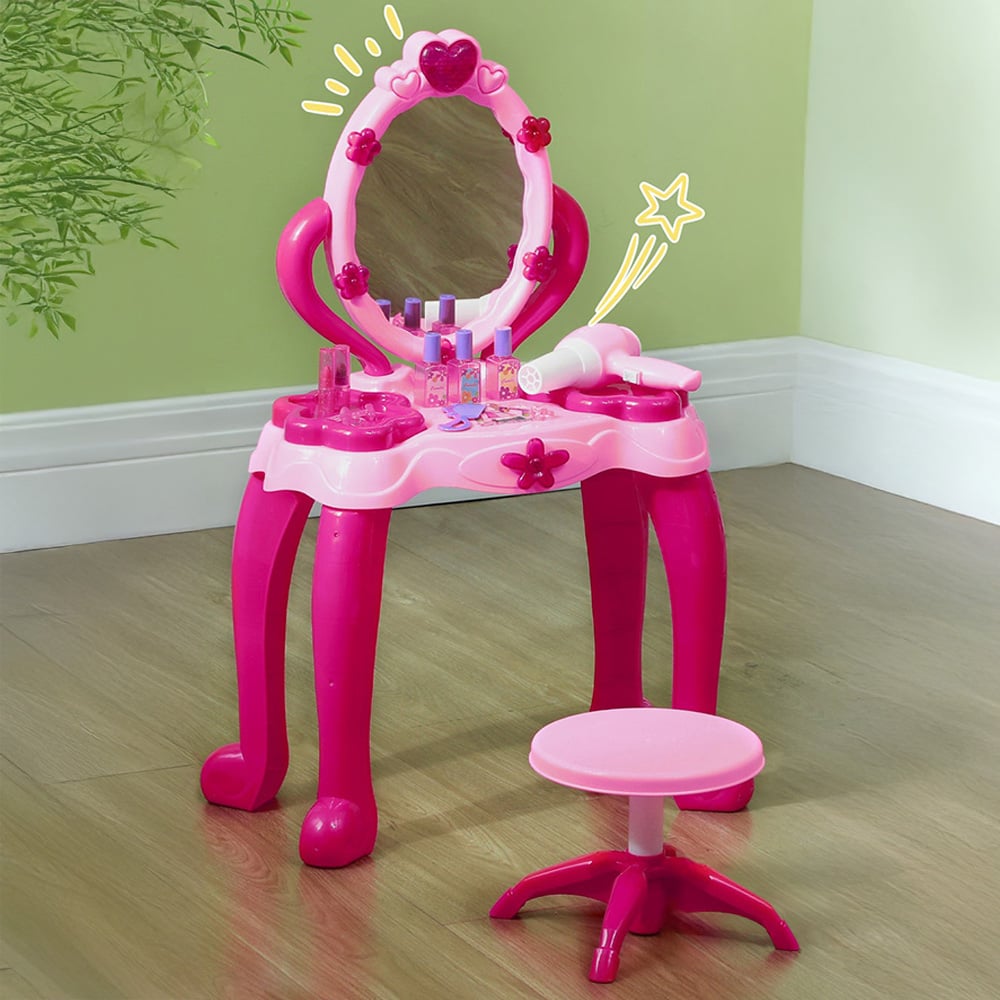 Tommy Toys Kids Electric Dressing Table with Stool 15 Pieces Image 2
