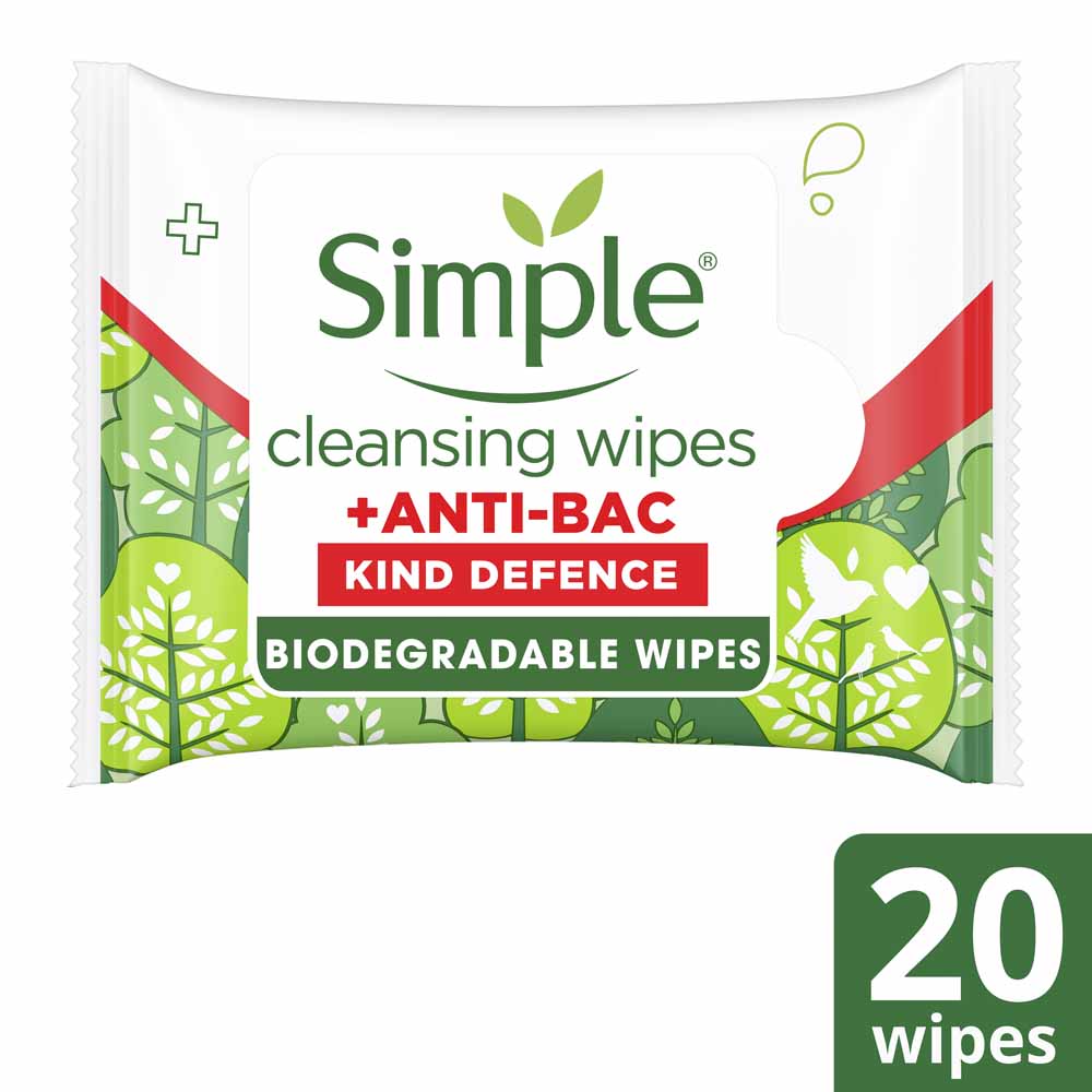 Simple Antibac Biodegradable Wipes 20s Image 1