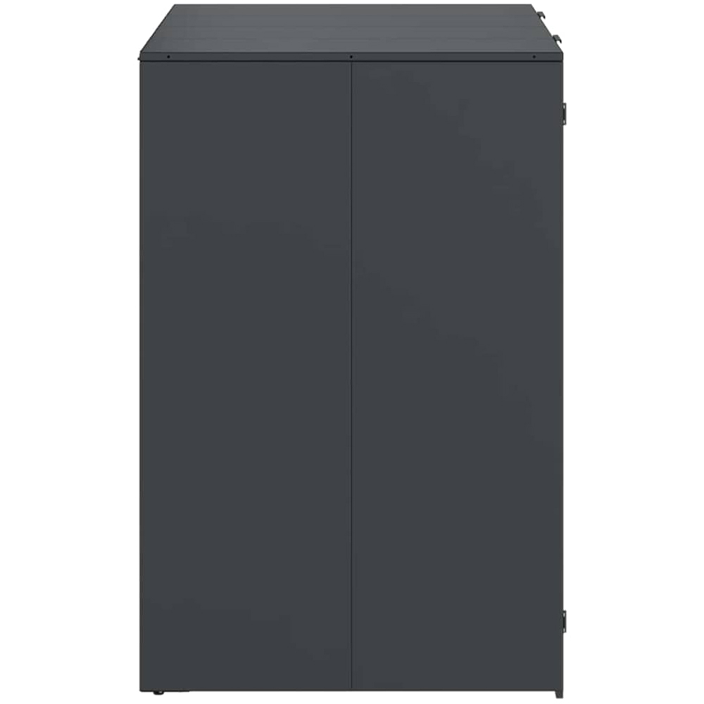 vidaXL Anthracite 2 Wheelie Bin Storage Shed with HDPE Door Image 5