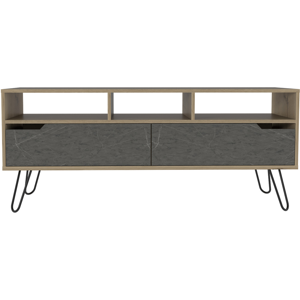 Core Products Manhattan 2 Doors Pine and Grey TV Unit Image 3