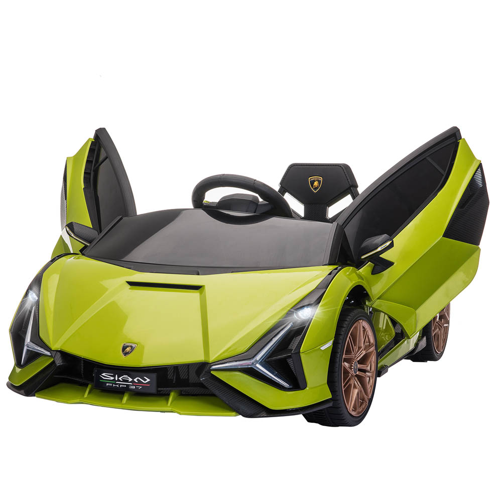 Tommy Toys Lamborghini Sian Kids Ride On Electric Car Green 12V Image 1