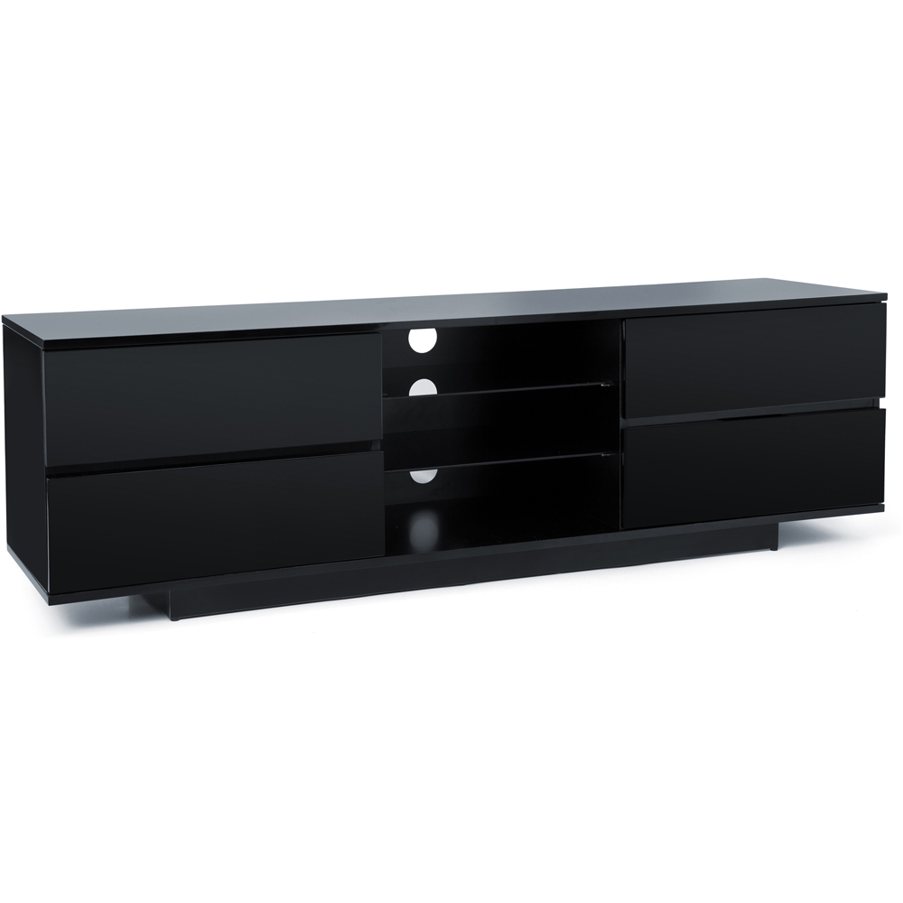Centurion Supports Avitus 4 Drawer 3 Shelf Premium Gloss Black TV Unit Image 5
