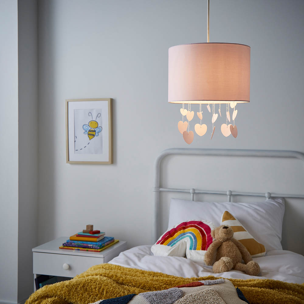 Glow Heart Mobile Easyfit Pink Pendant Shade Image 5
