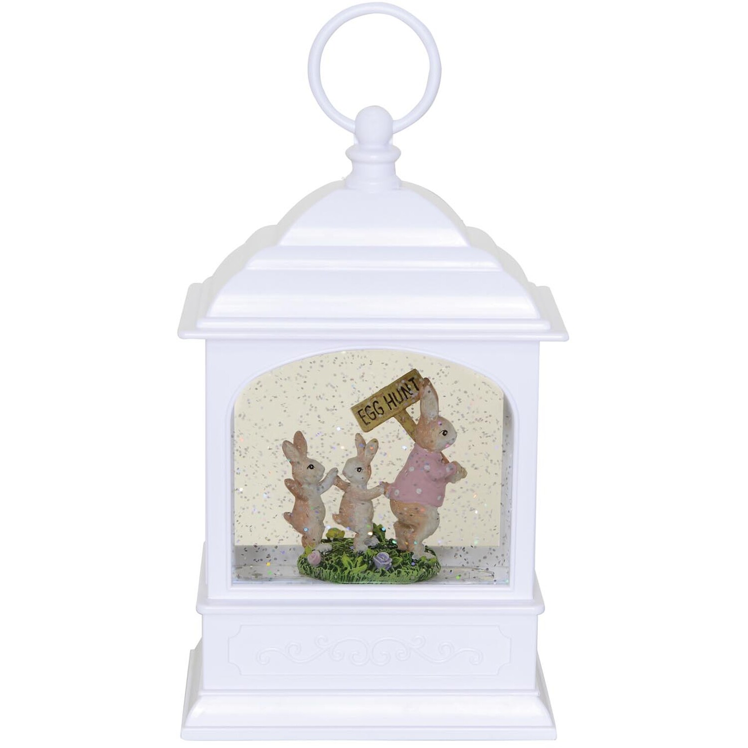 Easter LED Spinner Lantern - White Image 1