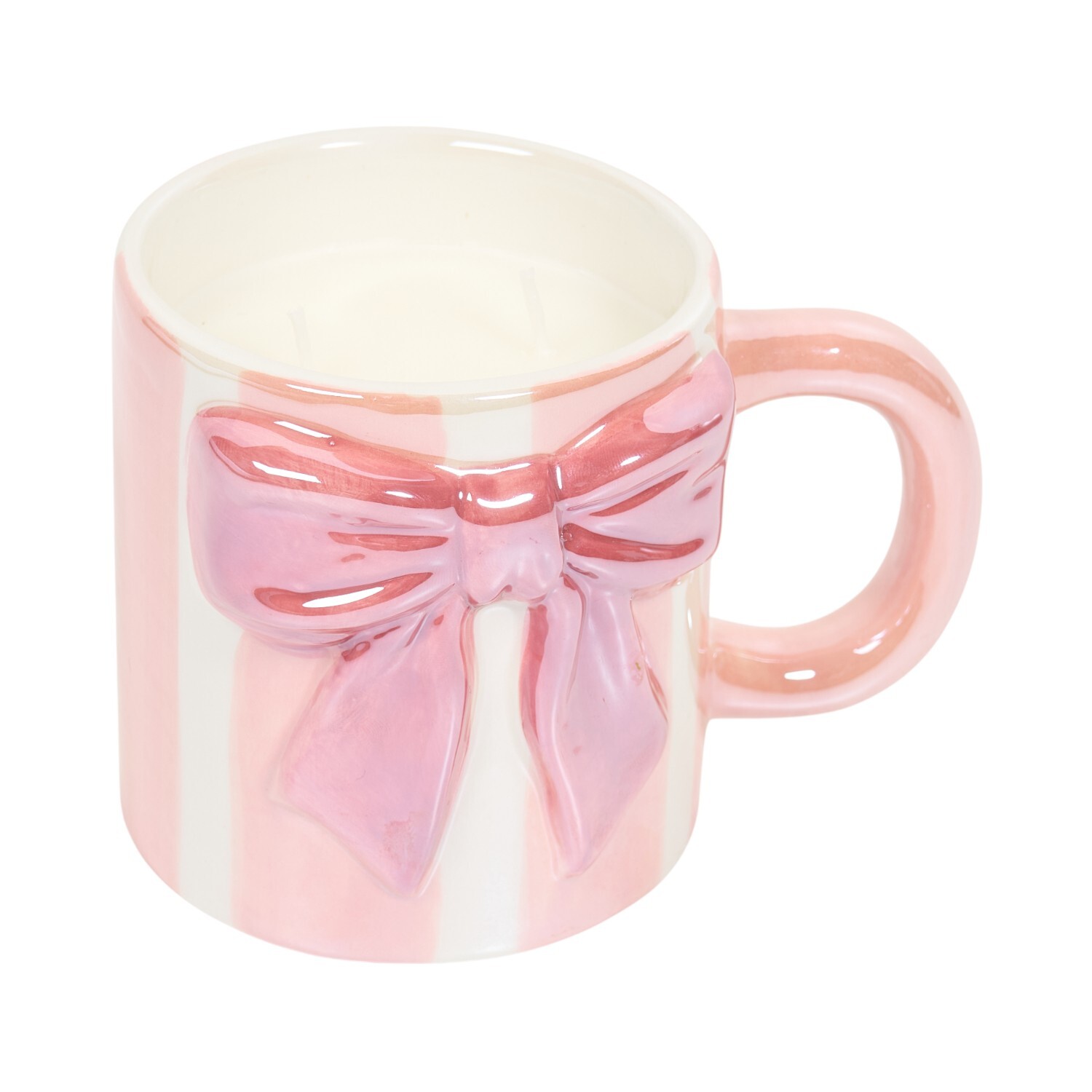 Bow Mug Candle Pink Image 4