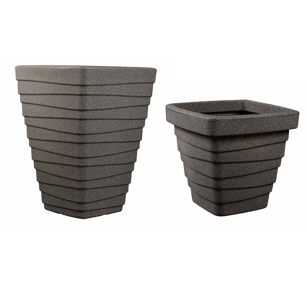 Wilko Granite Effect Planters Set of 2 Image 1