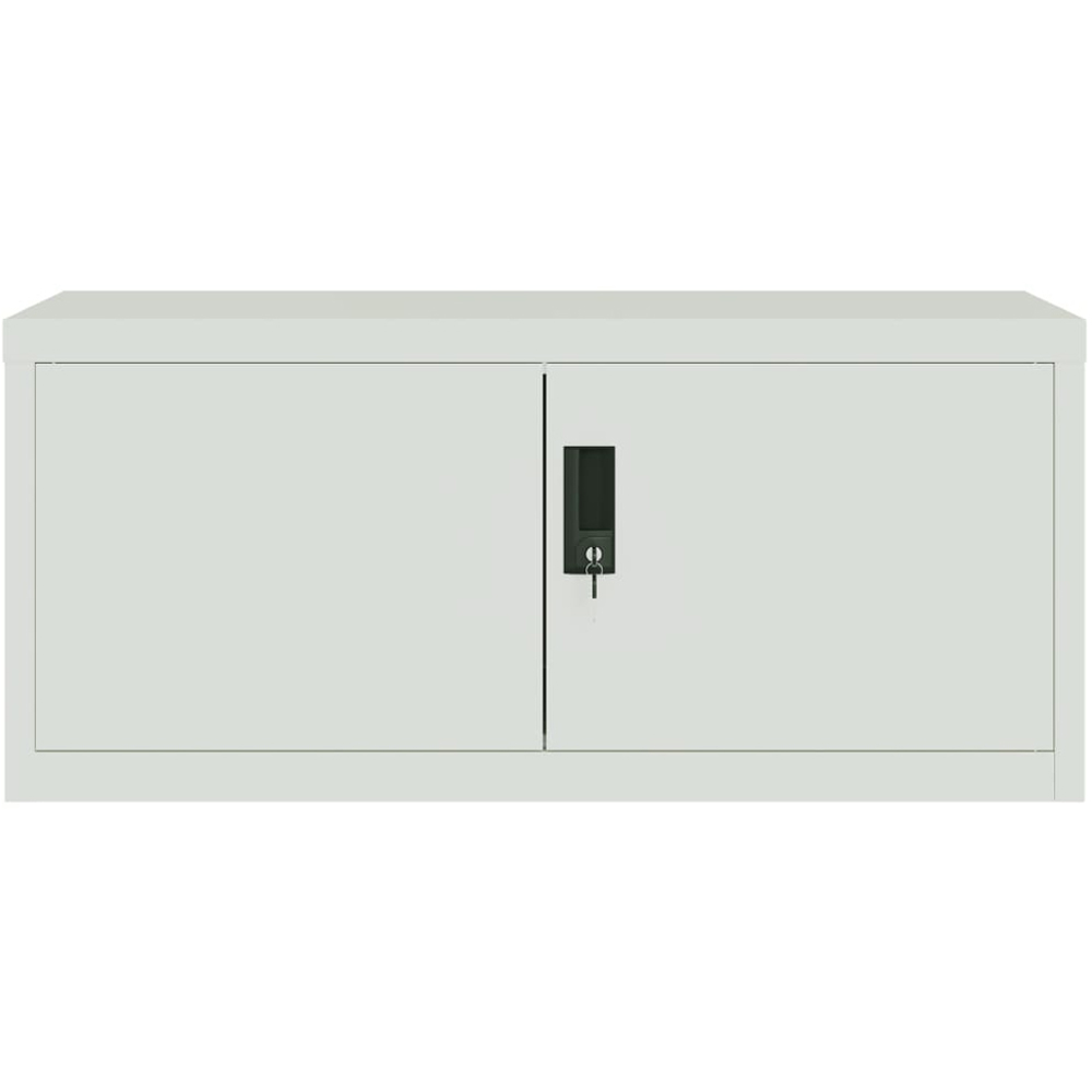 vidaXL 2 Door Light Grey Steel Filing Cabinet Set of 2 Image 4