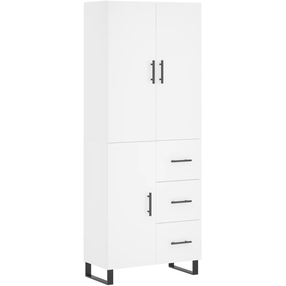 vidaXL 3 Door 3 Drawer White Highboard Image 2