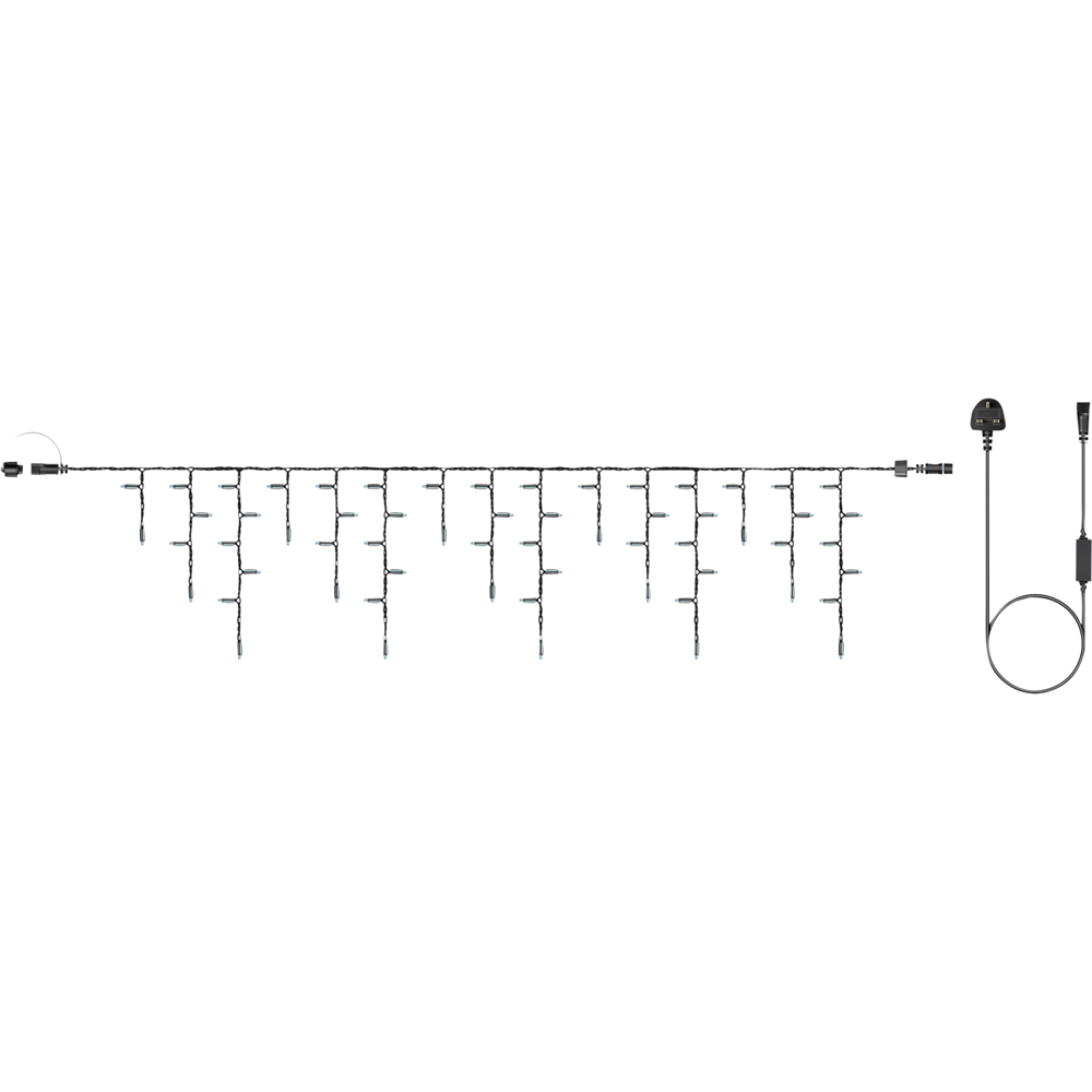 Eagle Connect Cool White LED Black Icicle Light 18m Image 2