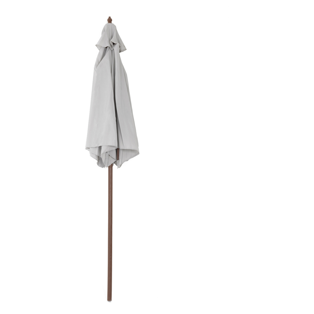 Charles Bentley Grey Wooden Parasol 2.4m Image 3