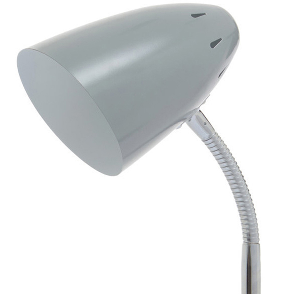 Premier Housewares Flexi Matte Grey Desk Lamp Image 5