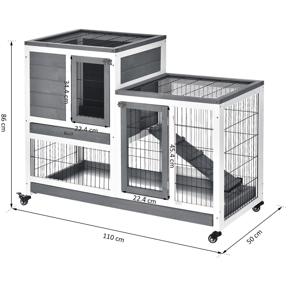 PawHut Indoor Wooden Pet Hutch Image 8