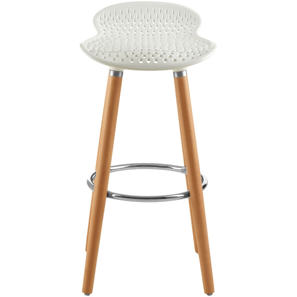 Premier Housewares Stockholm Matte White Bar Stool Image 2