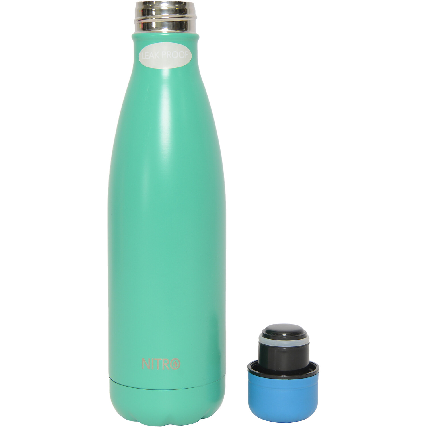 Nitro Neon Blue/Green Stainless Steel Bottle Image 4
