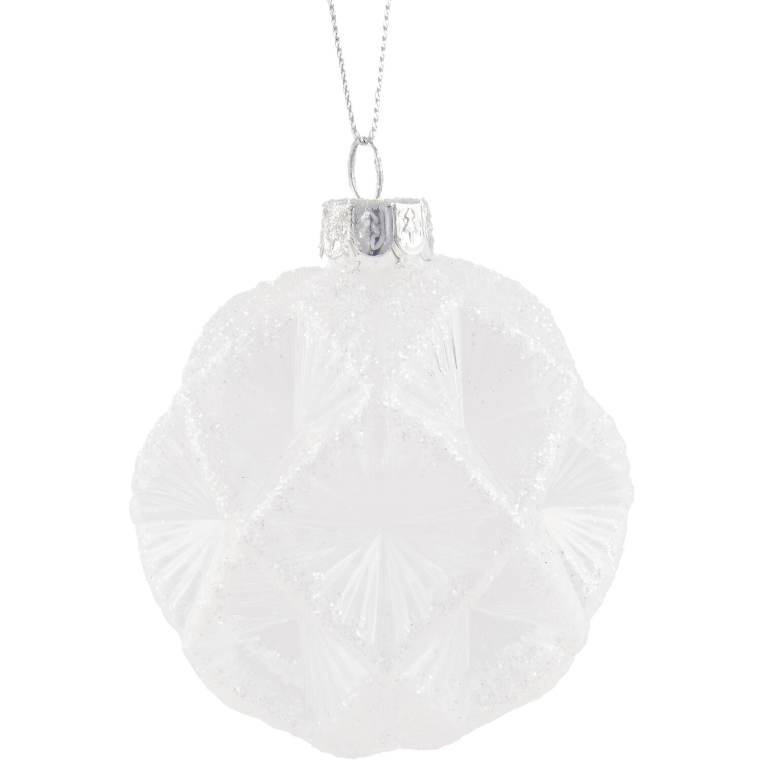 Frosted Patterned Bauble Image 1