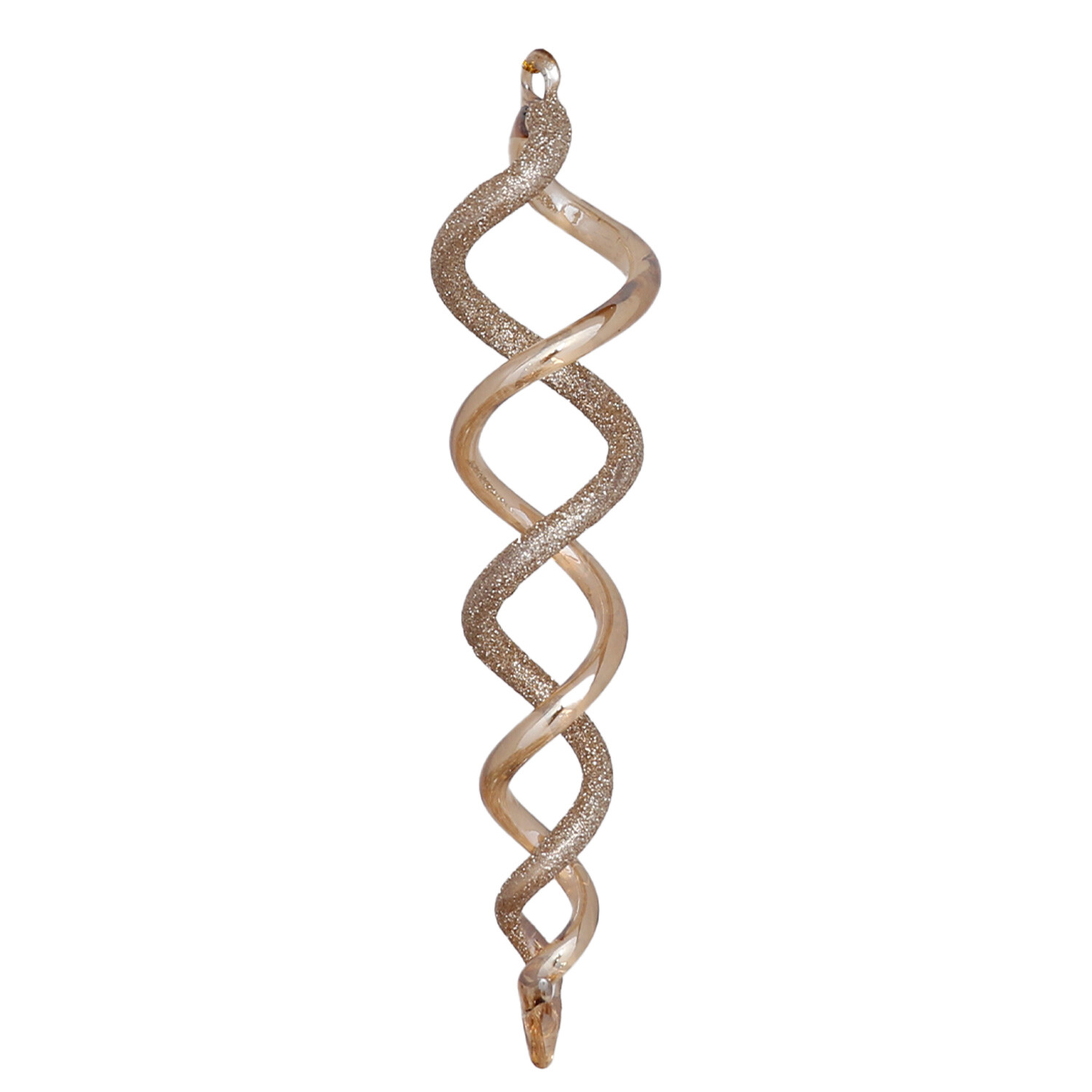 Copper Glitter Spiral Droplet Image