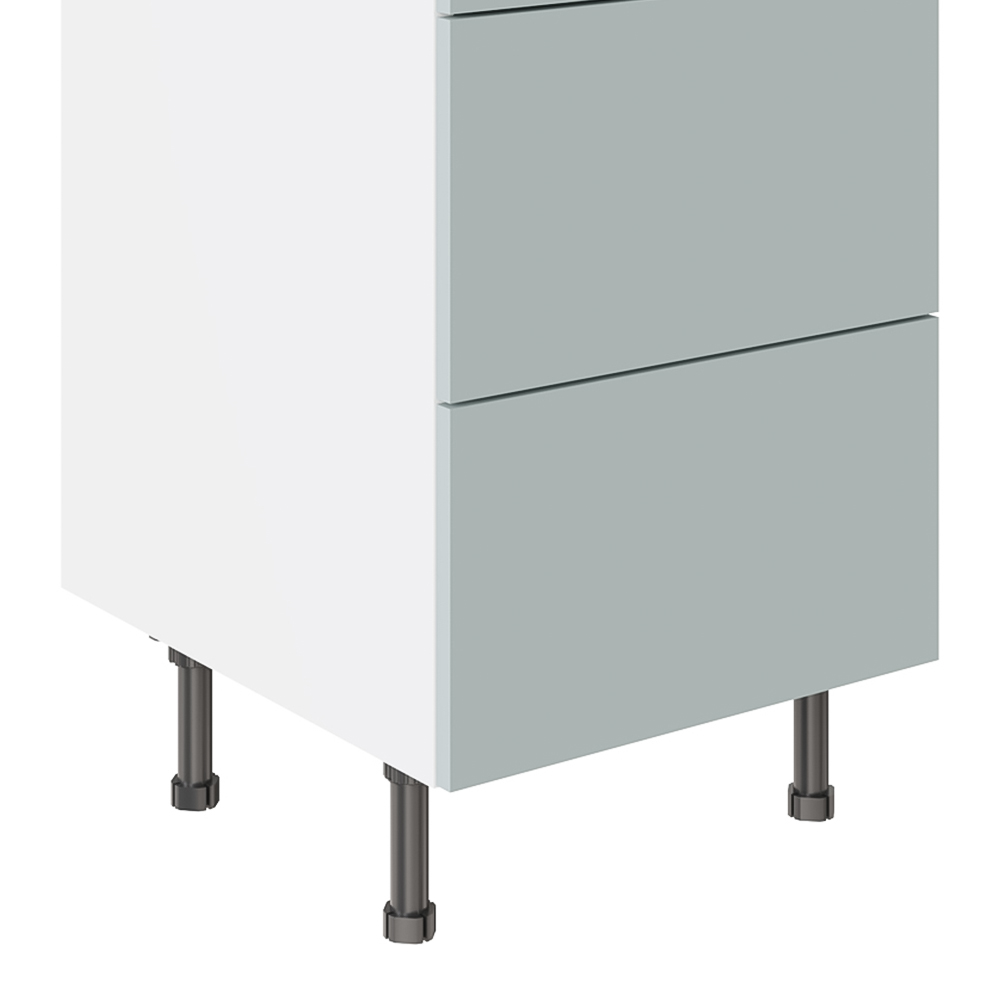 Kitchen Kit Slab Supermatt 3 Drawer Aquamarine Base Kitchen Cabinet Flatpack 500mm Image 3