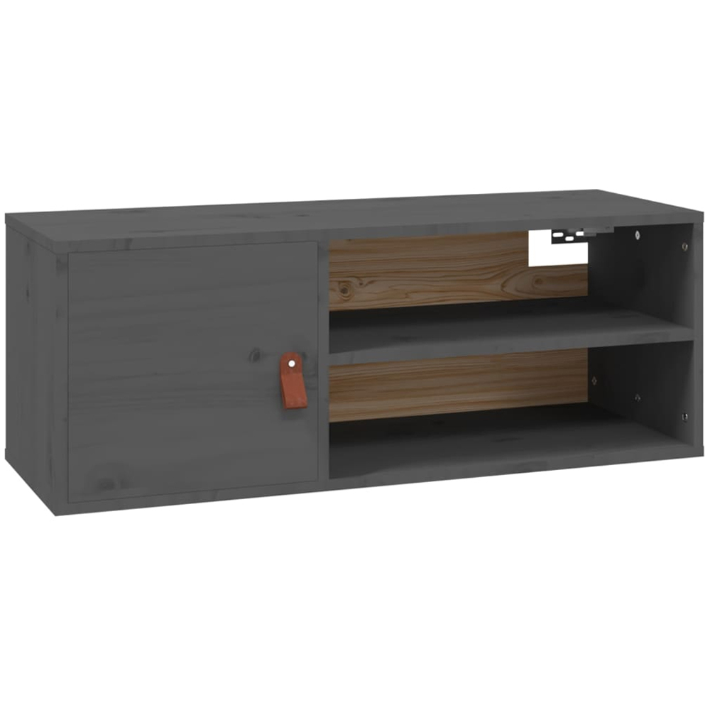 vidaXL 2 Door Grey Wall Cabinet 2 Pack Image 3