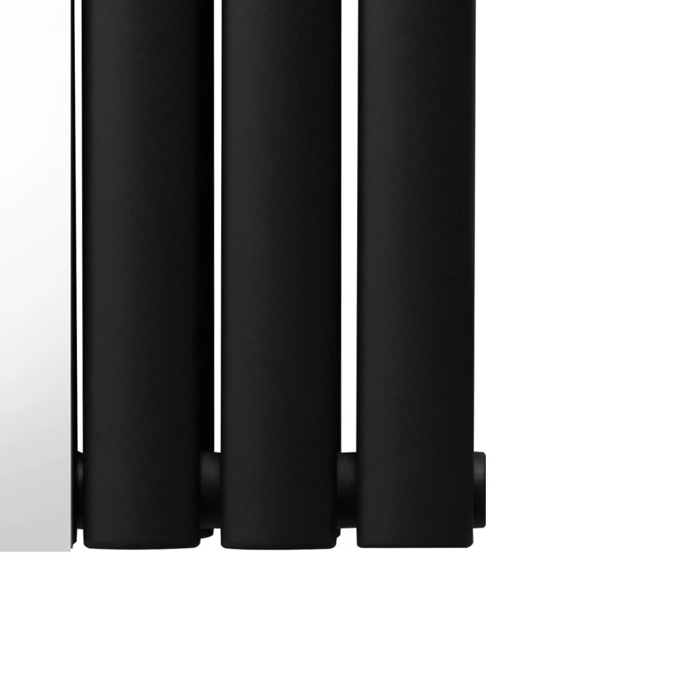 Monster Shop 5009 BTU Black Oval Mirror Radiator 1800 x 500mm Image 5